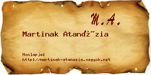 Martinak Atanázia névjegykártya